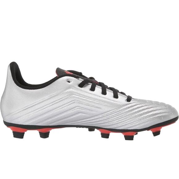 Adidas Men's Predator 19.4 FxG Soccer Cleat F35597 Silver Metallic Black Sz 6.5 - Picture 1 of 6